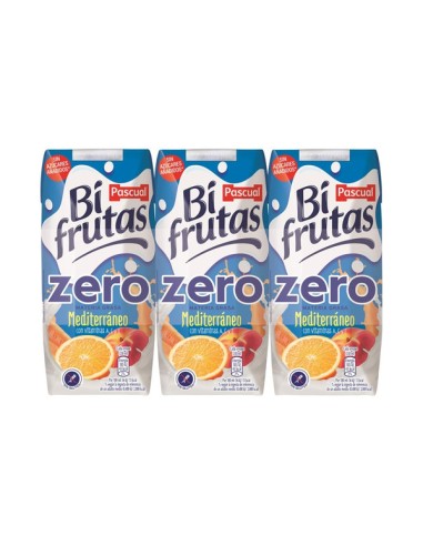 LECHE+ZUMO BIFRUTAS PASCUAL MEDITERRANEO  PK-3