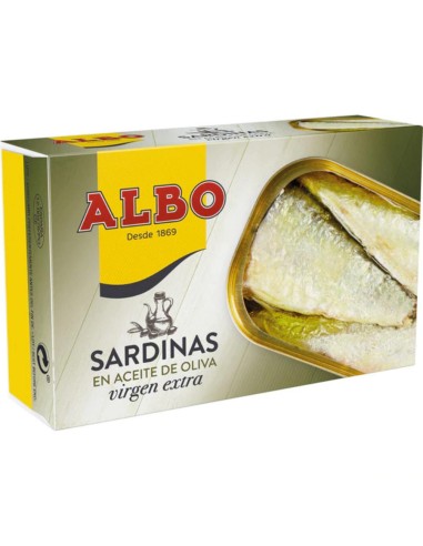 SARDINAS ALBO ACEITE OLIVA VIRGEN 125GRS