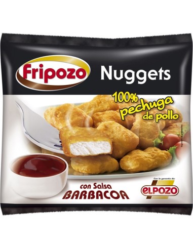 NUGGETS POLLO CON SALSA BARBACOA 12 UNI. FRIPOZO