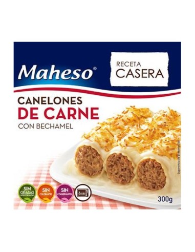 CANELONES DE CARNE CON BECHAMEL MAHESO