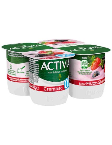 ACTIVIA CREMOSO FRESA 115 GR X 4 