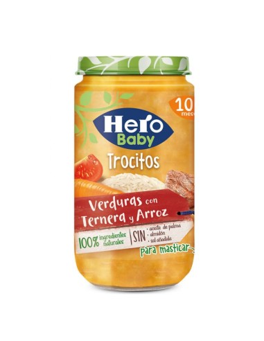 POTITO HERO TROCITOS TERNERA ARROZ VERD