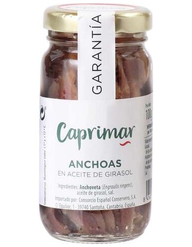 ANCHOAS CAPRIMAR TARRO 100 GRS