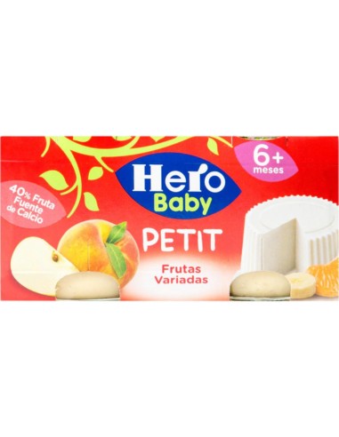 PETIT HERO POSTRE QUESO Y FRUTAS VARIADAS PACK-2 