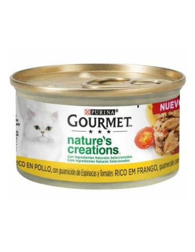 COMIDA GATOS GOURMET NATURE POLLO 85 GRS