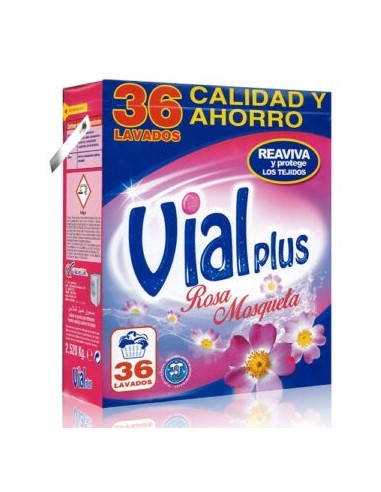 VIALPLUS DETERGENTE MALETA 36 DOSIS ROSA MOSQUETA