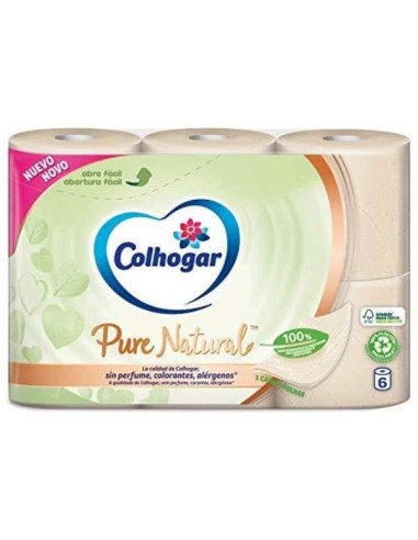 PAPEL HIGIENICO COLHOGAR PURE NATURE 6R