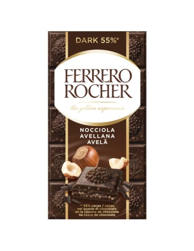 CHCTE. FERRERO ROCHER DARK 55% 90 GRS