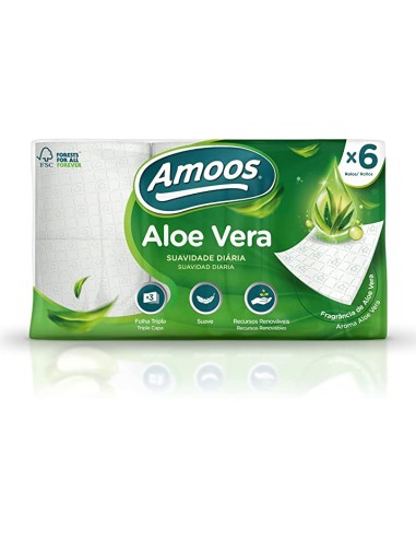 AMOOS HIGIENICO ALOE VERA 6 ROLLOS 3 CAPAS