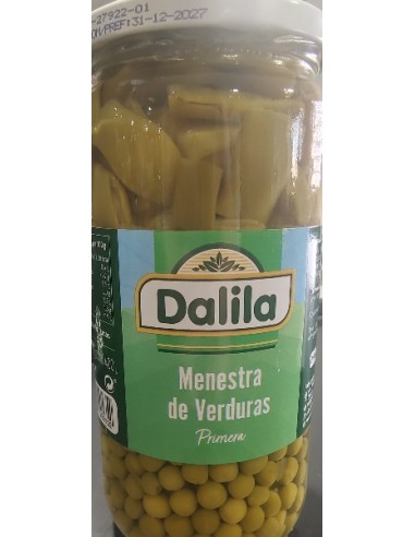 MENESTRA VERDURAS DALILA TARRO 660 ML.