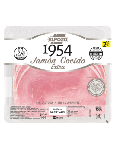 JAMON COCIDO EXTRA DUROC 1954 150GR