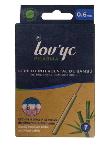 LOV,YC CEP.BAMBU INTERDENTAL ERGONOMICO 7UD. 0,6MM