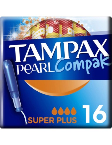 TAMPAX COMPACK PEARL TAMPONES 16 UNID. SUPER PLUS