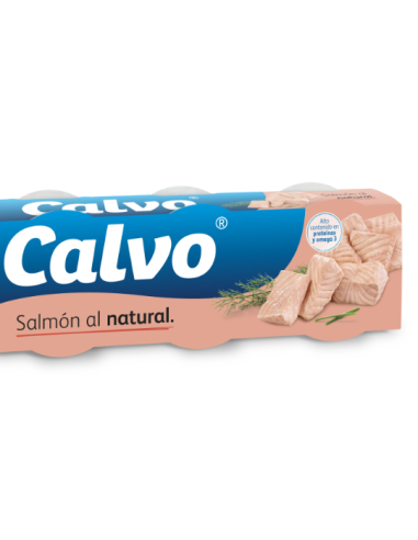 SALMON CALVO NATURAL RO-8 PK-3 150 GRS