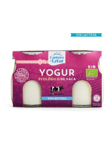 YOGUR DE VACA BIO SIN LACTOSA 2X125GR