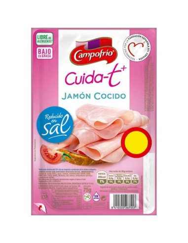 JAMON COCIDO LONCHAS CAMPOFRIO CUIDATE 75 G