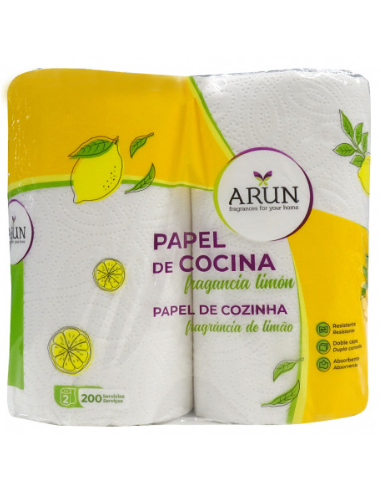 PAPEL COCINA ARUN DUPLO LIMON PK-2