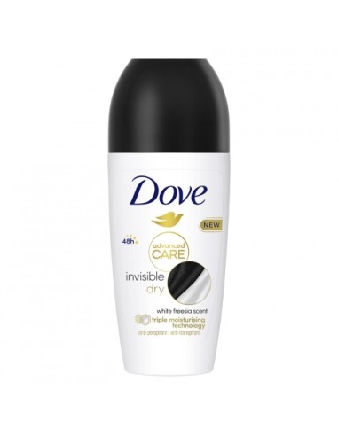 DOVE DESOD.50 ML.ROLLON ADVANCED CARE INVISIBLE 48H