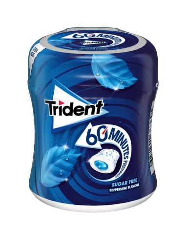 CHICLES TRIDENT MENTA 60 MINUTOS BOTE 68,2 G. 