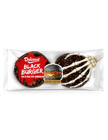 PAN DE HAMBURGUESA DULCESOL BLACK 4 UNID.