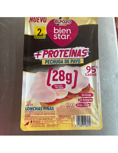 PECHUGA DE PAVO  + PROTEINA 130 GR EL POZO 