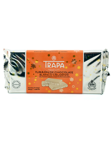 TABLETA TURRON CRUJIENTE TRAPA CHOCO BLANCO140GR