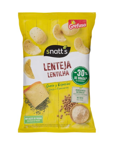 SNATS LENTEJA, QUESO Y ESPECIAS 70GR