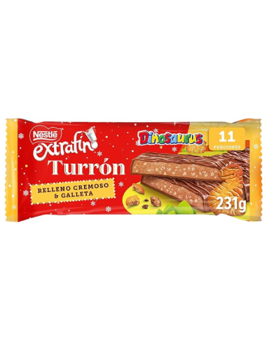 TURRON NESTLE DINOSAURUS RELLENO CREMOSO Y GALLETA