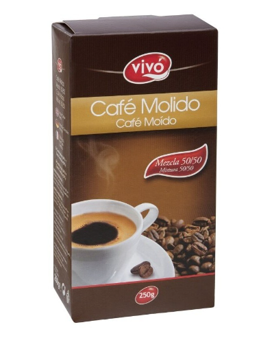 CAFE VIVO MOLIDO MEZCLA 50/50 250 GRS