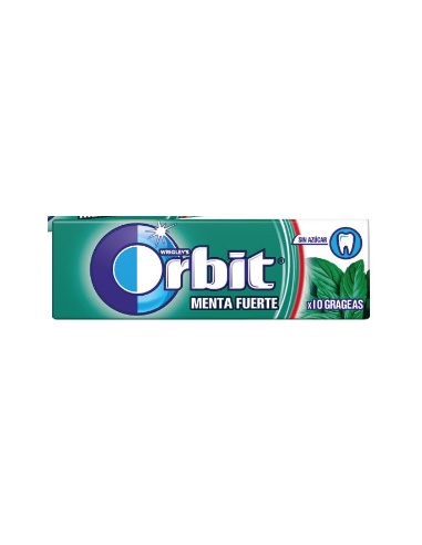 CHICLES ORBIT MENTA FUERTE S/AZUCAR