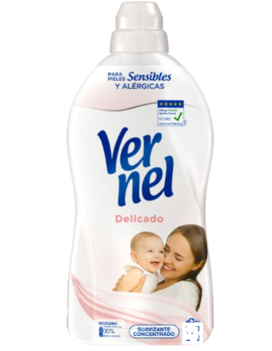 SUAVIZANTE VERNEL CONC. 1.26l   DELICADO 70 DOSIS 