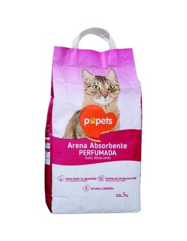 ARENA GATOS POPET PERFUMADA 5 KG