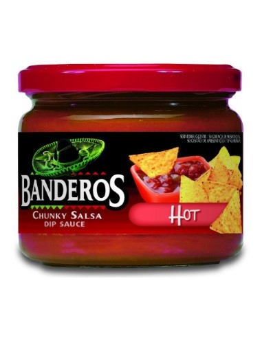 SALSA MEXICANA BANDEROS CHUNKY HOT TARRO