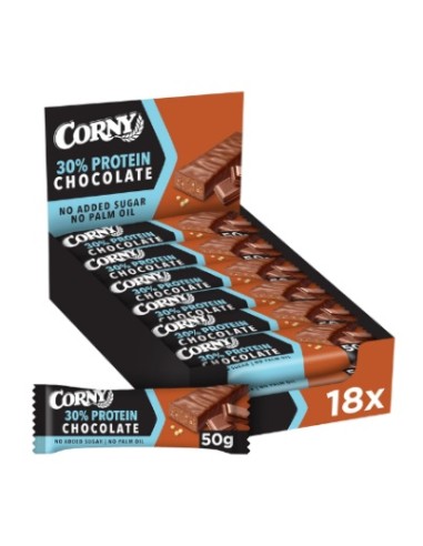 BARRITAS  CORNY PROTEINA CHOCO S/AZ 50 G