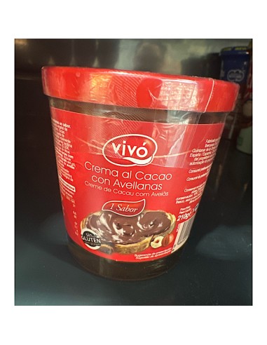 CREMA CACAO  VIVO 1 SABOR VASO 210 GRS