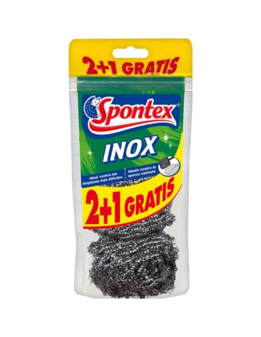 SPONTEX ESTROPAJO INOX DUPLO+1 UD.GRATIS