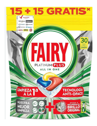 FAIRY LAVAVAJILL.CAPSULAS PLATINUM PLUS 15+15 LIMON GRATIS