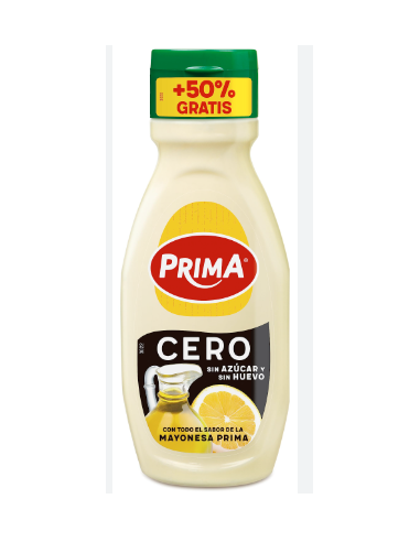 MAYONESA CERO PRIMA BOCABAJO 395 ML