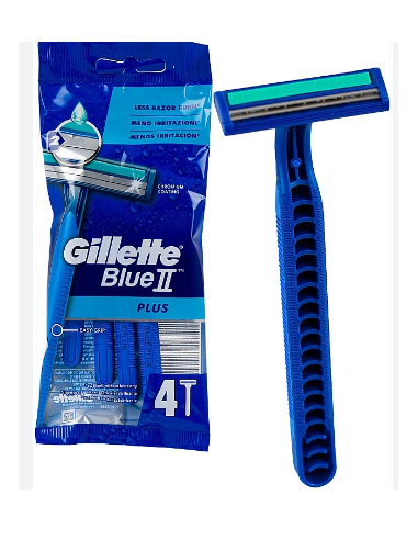 MAQUINILLA GILLETTE BLUE II PLUS 4 UND.