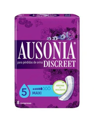 AUSONIA DISCREET COMPRESAS INCONTINENCIA MAXI 8 UD