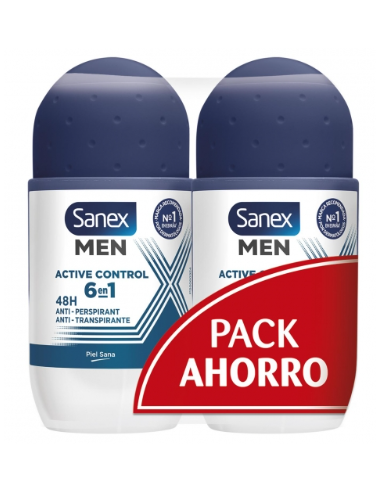 DEO. SANEX ROLLON HOMBRE 50 ML PK-2