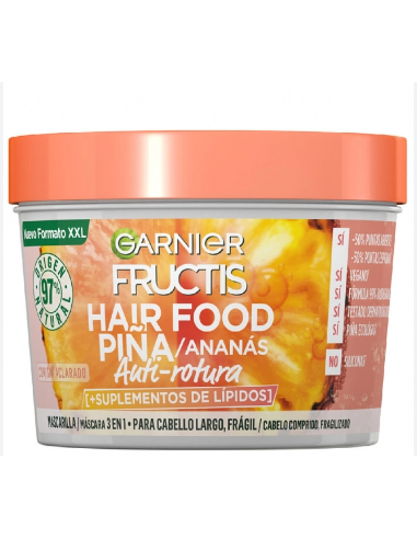 FRUCTIS MASCARILLA 400ML.HAIR FOOD PIÑA ANTI-ROTURA