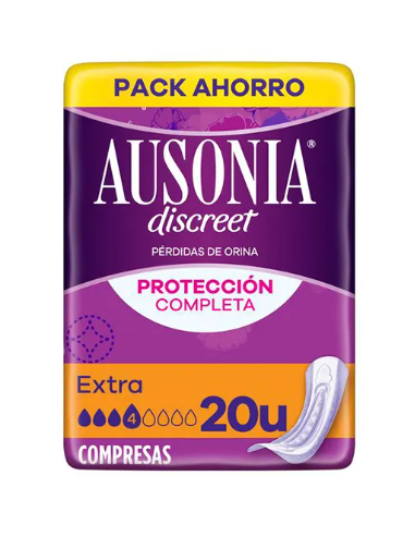 AUSONIA DISCREET COMPRESAS INCONTINENCIA EXTRA 12+8UD GRA