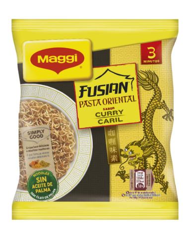 PASTA ORIENTAL MAGGI CURRY SOBRE 71 GRS