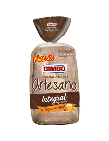 PAN DE MOLDE BIMBO ARTESANO INTEGRAL 500 GR