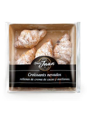 HNOS JUAN CROISSANTS NEVADOS RELLENOS DE CACAO 5 UNI.