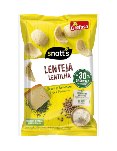 SNATTS QUESO & LENTEJA GREFUSA 85 GR.