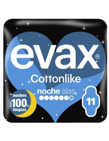 EVAX COTTONLIKE COMPRESAS 11UD.NOCHE ALAS