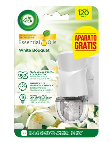 AIR WICK AMB.ELECT.REC.WHITE 120DIAS+APAR.GRATIS