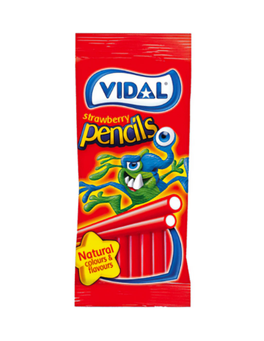 SOUR STRAWBERRY PENCIL 90 GR VIDAL